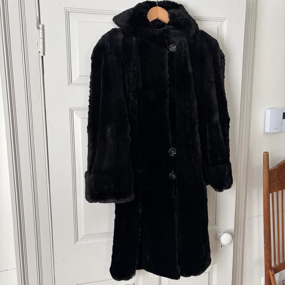 Vintage Black Fur Coat - Picture 2 of 14